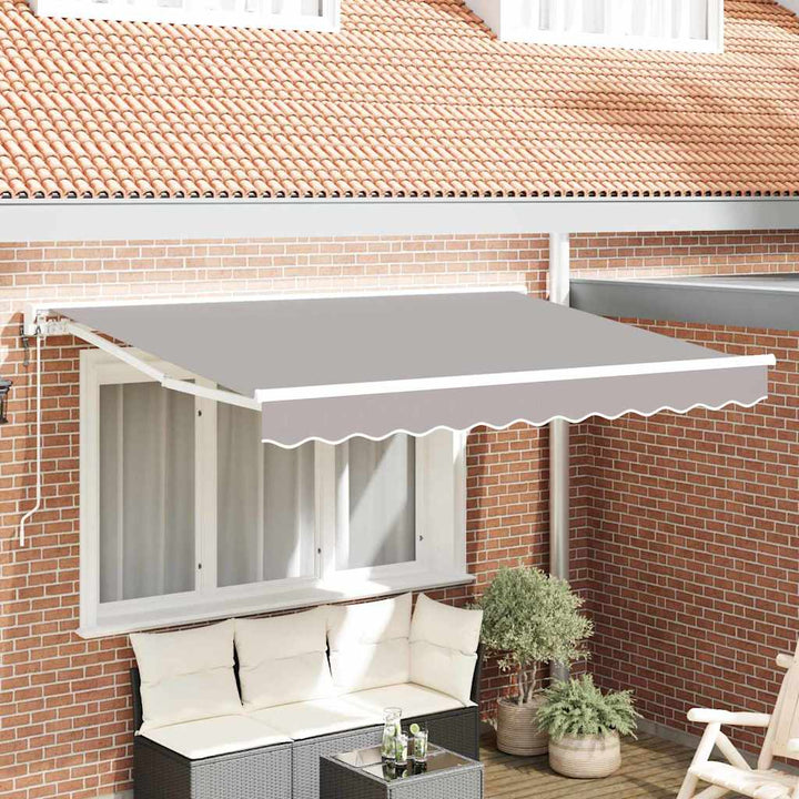 Markiseramme Lysegrå 250 x 200 cm Polyester med PU belægning