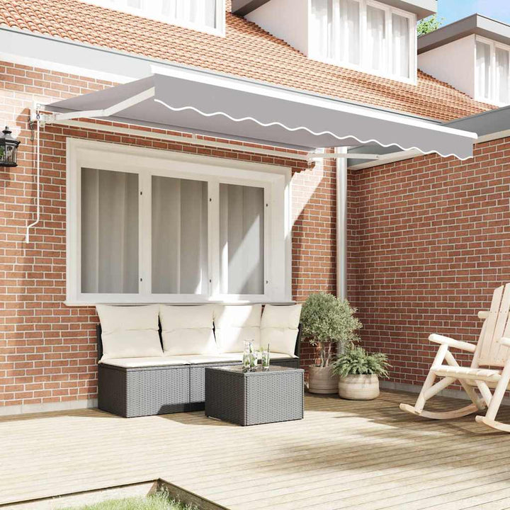 Markiseramme Lysegrå 250 x 200 cm Polyester med PU belægning