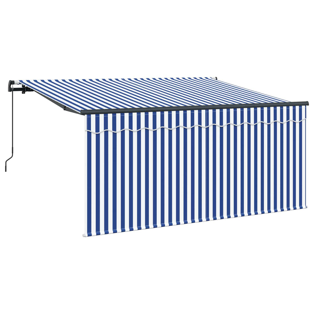 Udtrækkelig markise Blå og Hvid 300 x 200 cm