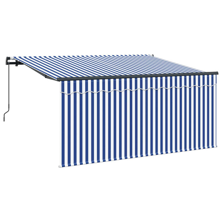 Udtrækkelig markise Blå og Hvid 300 x 200 cm
