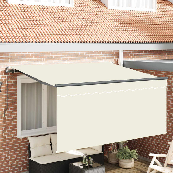 Utrækkelig Markise Creme 300 x 200 cm Polyester og Aluminium