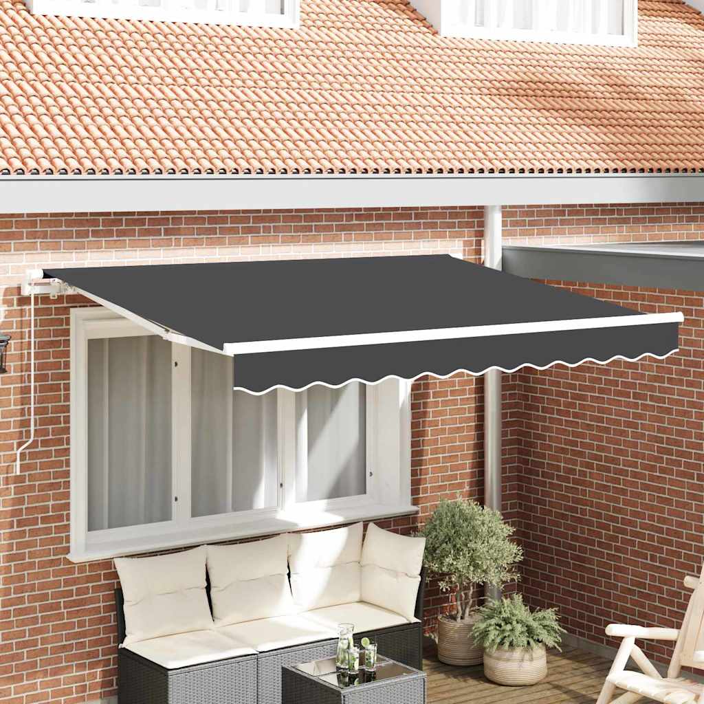 Utrækkelig Markise Antracit 300 x 200 cm Stof