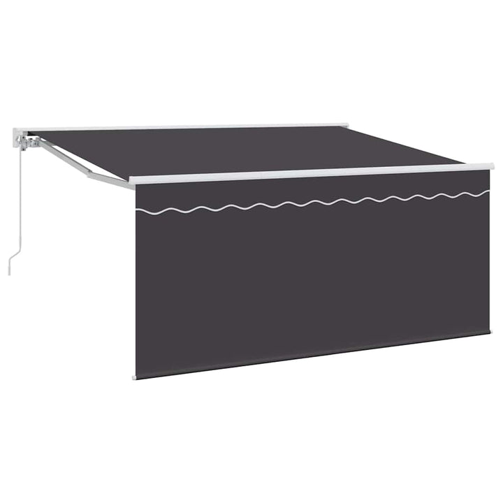 Utrækkelig Markise Stribet Antracit 300 x 200 cm Stof