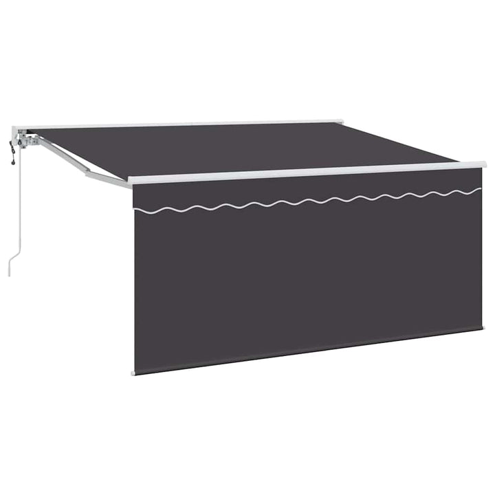 Utrækkelig Markise Antracit 300 x 200 cm Polyester og Aluminium