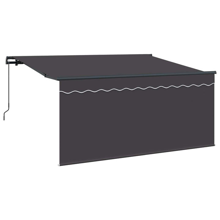 Utrækkelig Markise Stribet Antracit 300 x 200 cm Stof