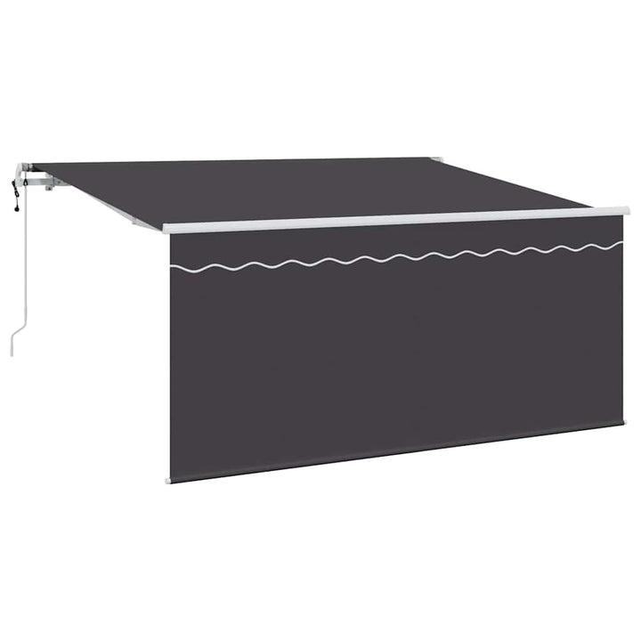 Utrækkelig Markise Antracit 300 x 200 cm Polyester og Aluminium