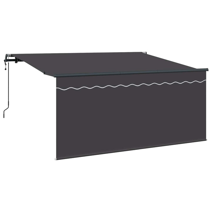 Utrækkelig Markise Stribet Antracit 300 x 200 cm Stof