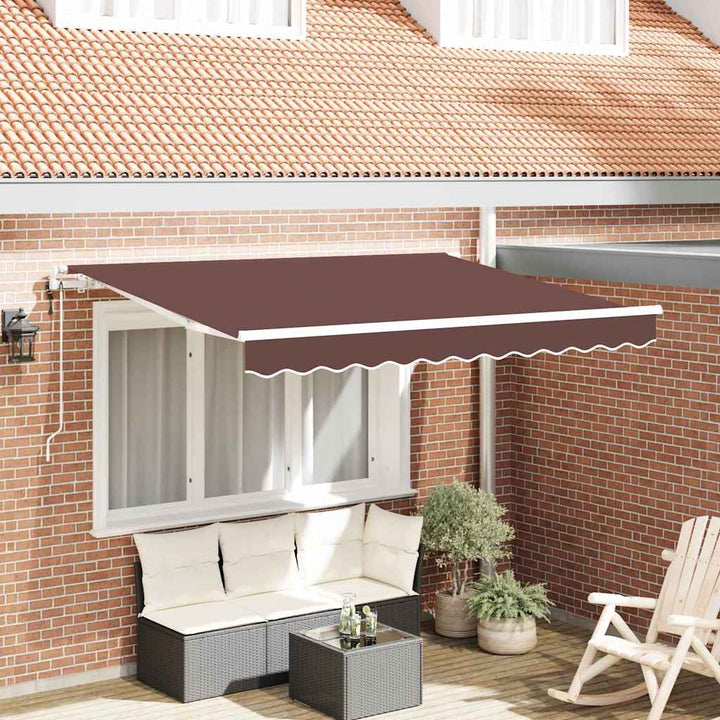 Utrækkelig Markise Brun 300 x 200 cm Stof