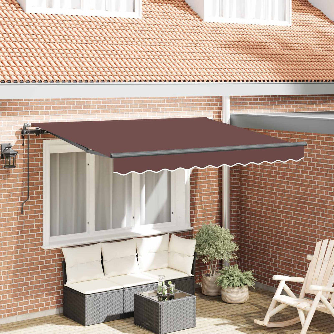 Utrækkelig Markise Brun 300 x 200 cm Stof