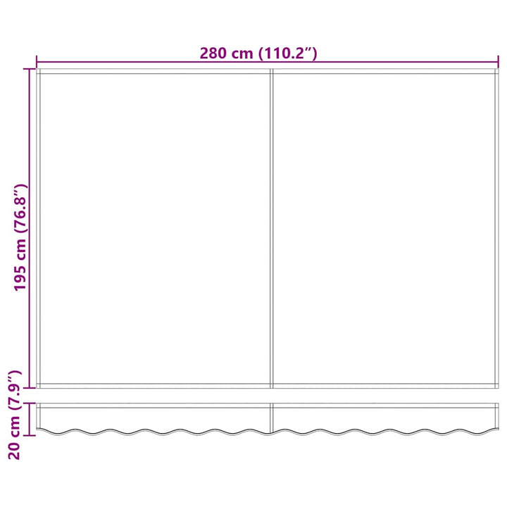 Markiseramme Anthracit og hvid 300 x 200 cm