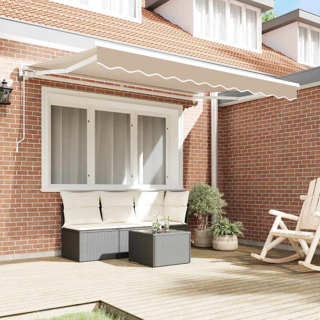 Markiseramme Beige 300 x 200 cm Polyester med PU belægning