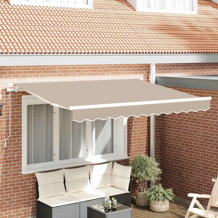Utrækkelig Markise Beige 300 x 200 cm Stof