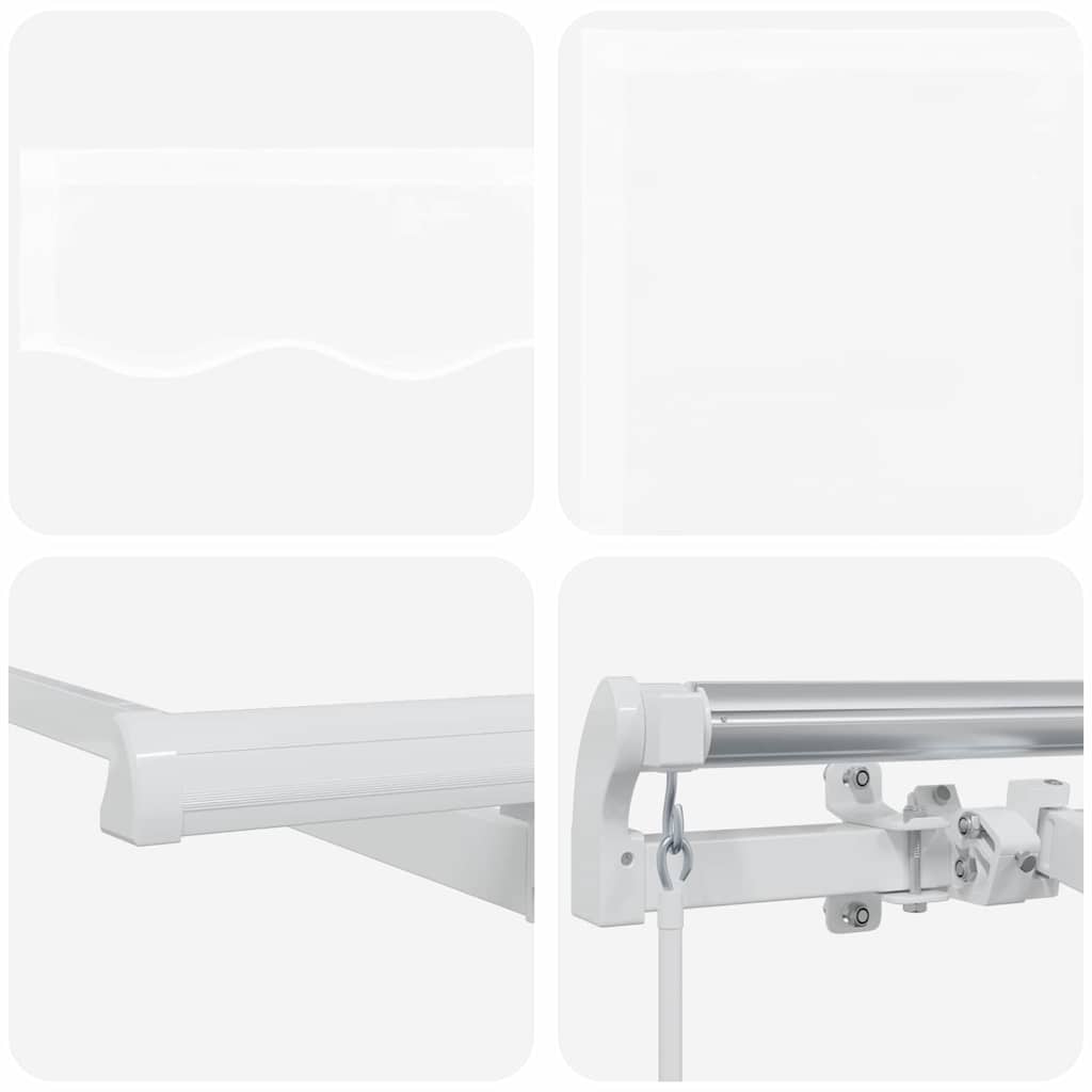 Utrækkelig Markise Hvid 300 x 200 cm Stof