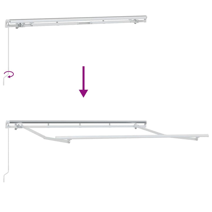Utrækkelig Markise Hvid 300 x 200 cm Stof