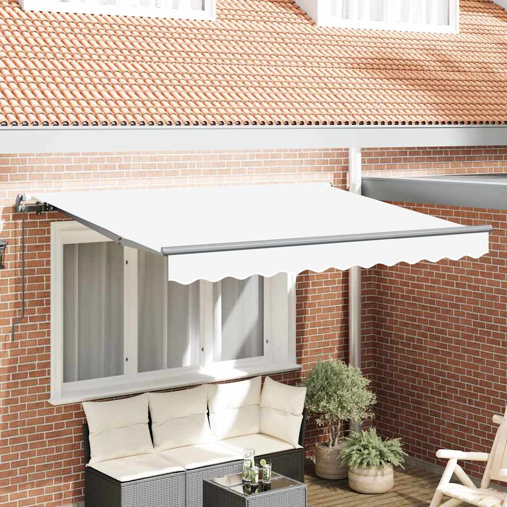 Utrækkelig Markise Hvid 300 x 200 cm Stof