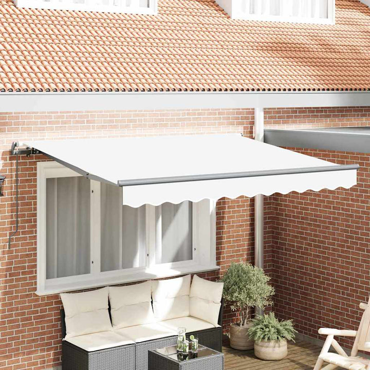 Utrækkelig Markise Hvid 300 x 200 cm Stof