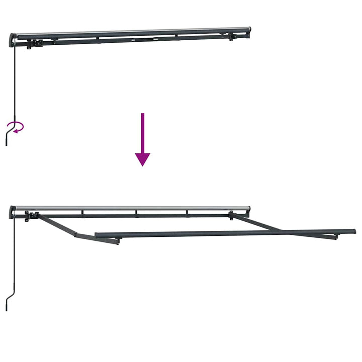 Utrækkelig Markise Hvid 300 x 200 cm Stof