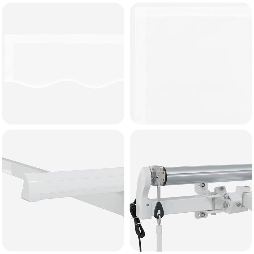Utrækkelig Markise Hvid 300 x 200 cm Stof