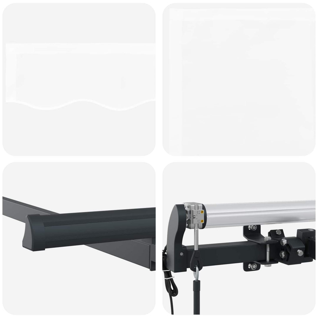 Utrækkelig Markise Hvid 300 x 200 cm Stof