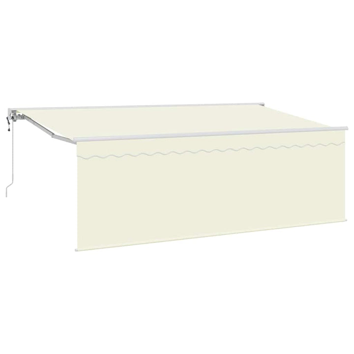 Utrækkelig Markise Creme 350 x 200 cm Polyester og Aluminium
