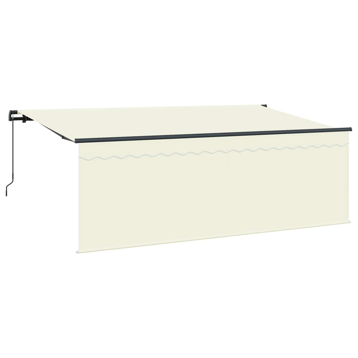 Utrækkelig Markise Creme 350 x 200 cm Polyester og Aluminium