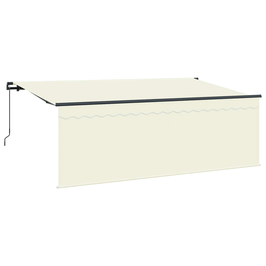 Utrækkelig Markise Creme 350 x 200 cm Polyester og Aluminium