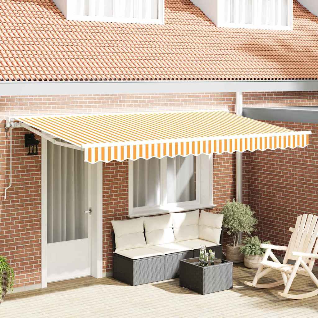 Markiseramme Gul og Hvid 350 x 200 cm
