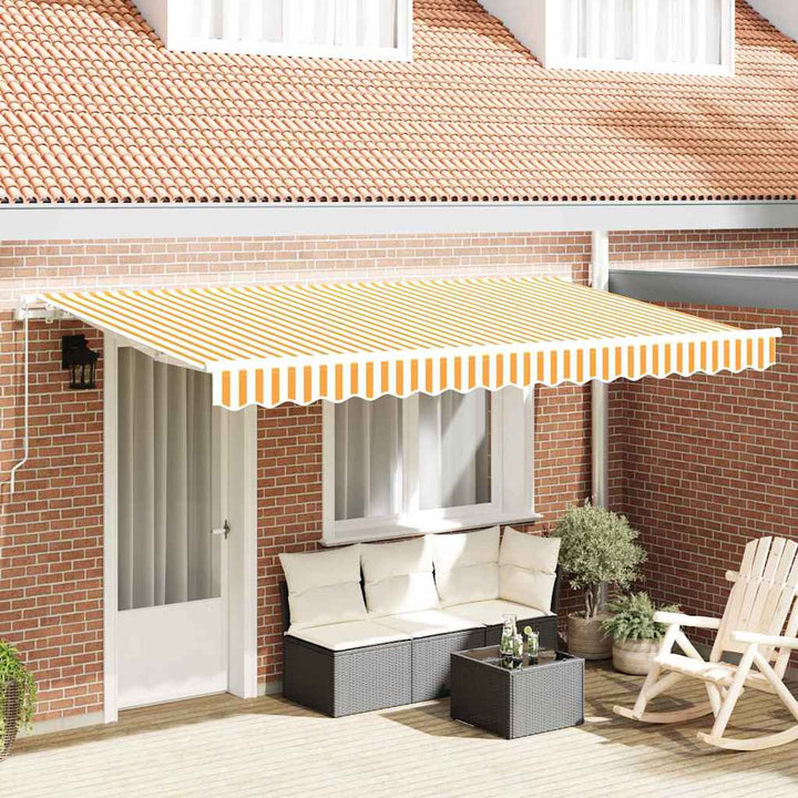 Utrækkelig Markise Gul 350 x 200 cm Stof