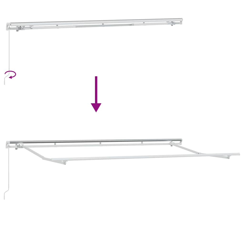 Utrækkelig Markise Gul 350 x 200 cm Stof