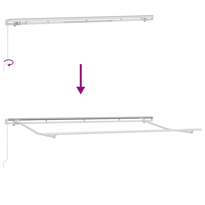 Utrækkelig Markise Gul 350 x 200 cm Stof