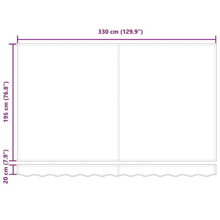 Utrækkelig Markise Gul 350 x 200 cm Stof