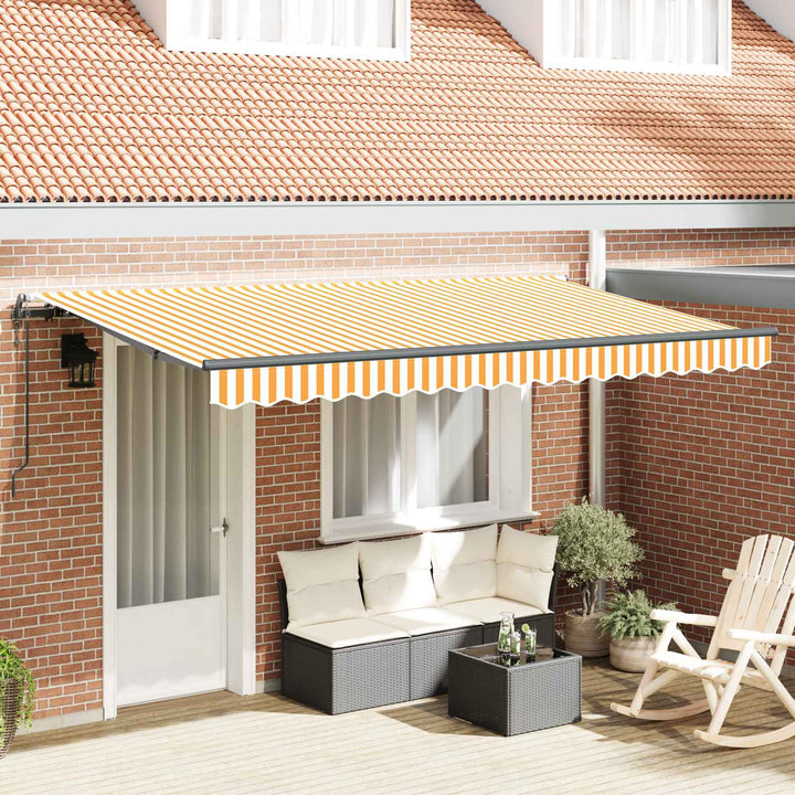 Utrækkelig Markise Gul 350 x 200 cm Stof