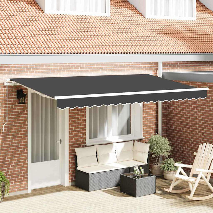 Utrækkelig Markise Antracit 350 x 200 cm Stof