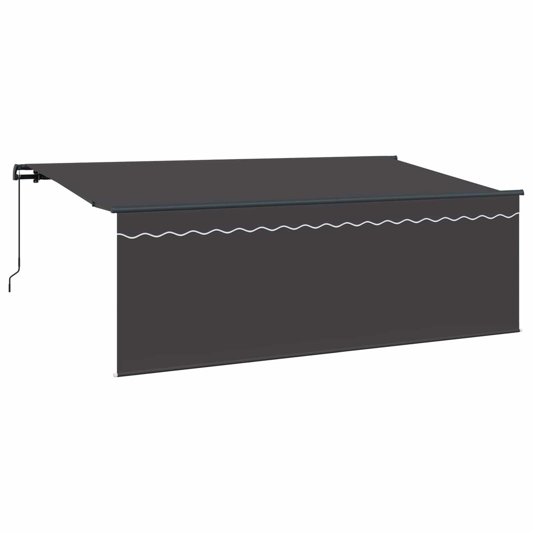 Utrækkelig Markise Antracit 350 x 200 cm Polyester og Aluminium