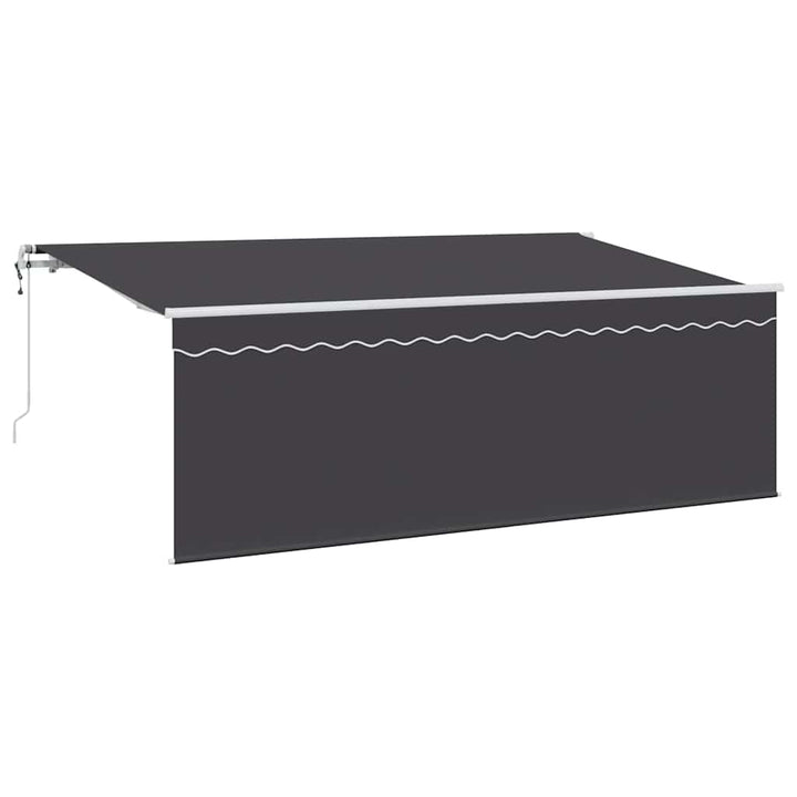 Utrækkelig Markise Antracit 350 x 200 cm Polyester og Aluminium