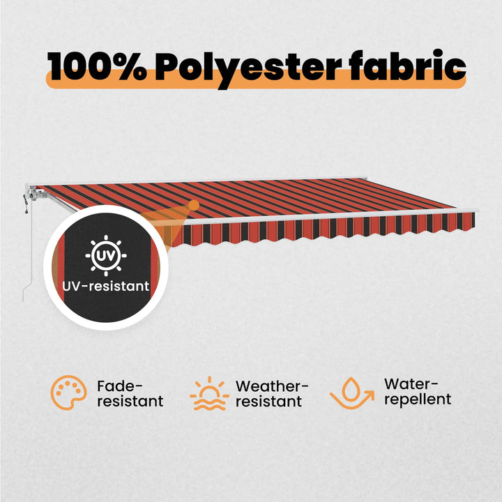 Markiseramme Orange og Sort 350 x 200 cm