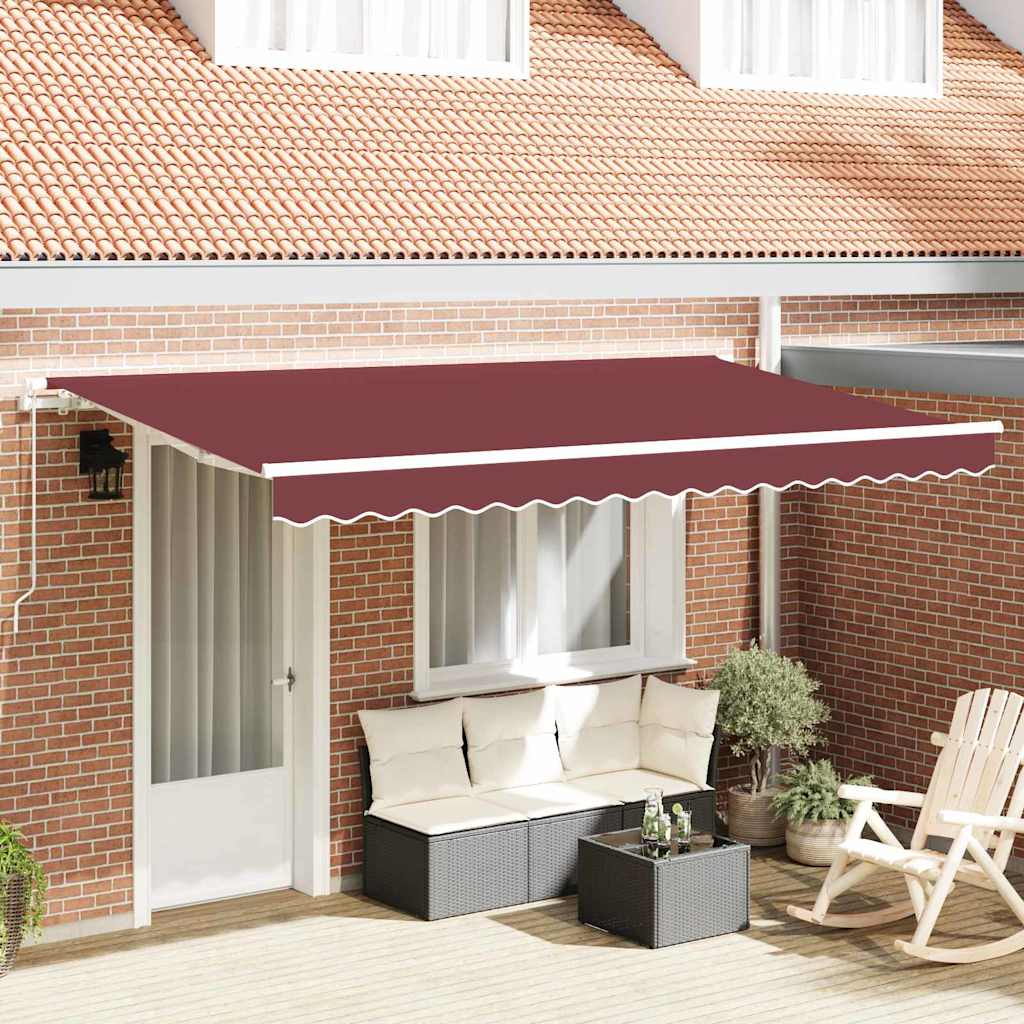Utrækkelig Markise Bordeaux 350 x 200 cm Stof