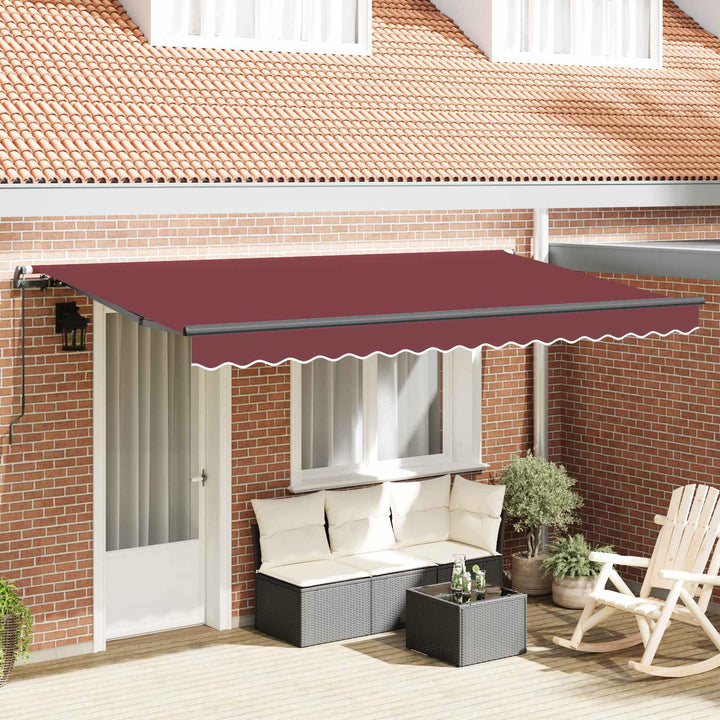 Utrækkelig Markise Bordeaux 350 x 200 cm Stof