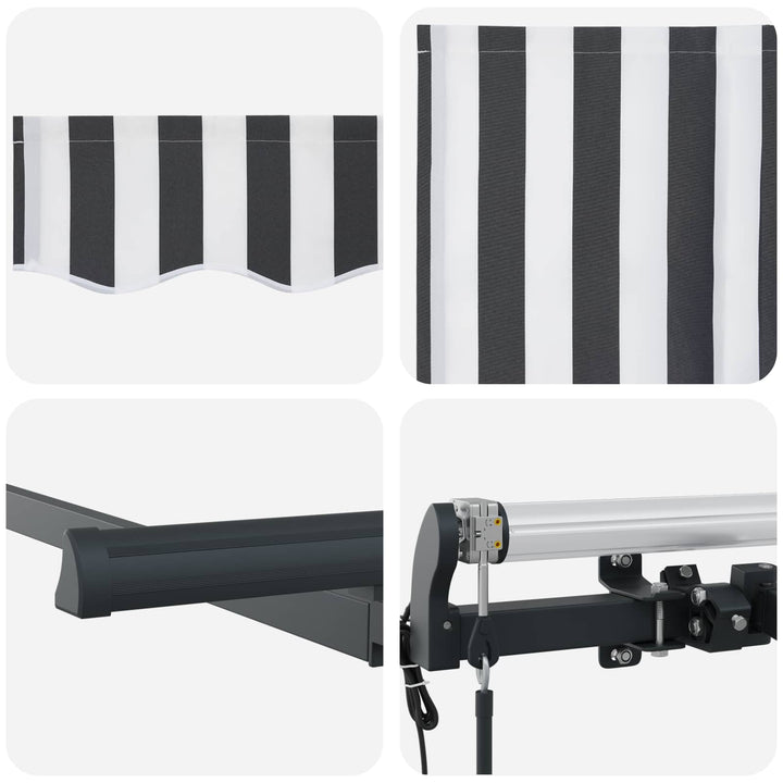 Utrækkelig Markise Antracit 350 x 200 cm Stof