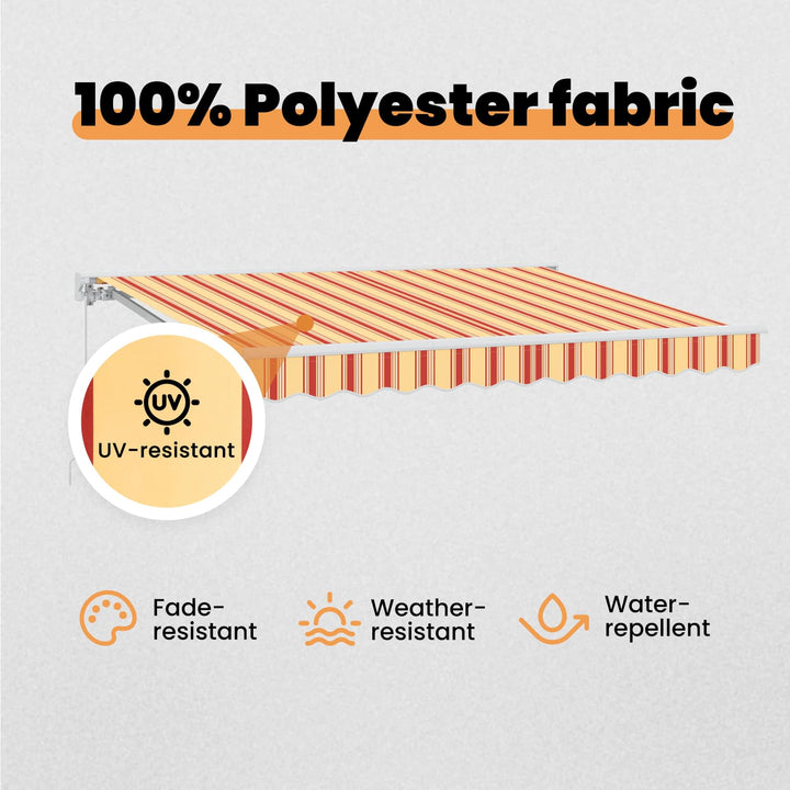 Markiseramme Flerfarvet 350 x 200 cm Polyester med PU belægning