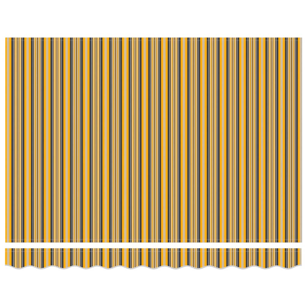 Markiseramme Gul og Grå 350 x 200 cm Polyester med PU belægning