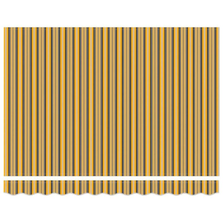Markiseramme Gul og Grå 350 x 200 cm Polyester med PU belægning