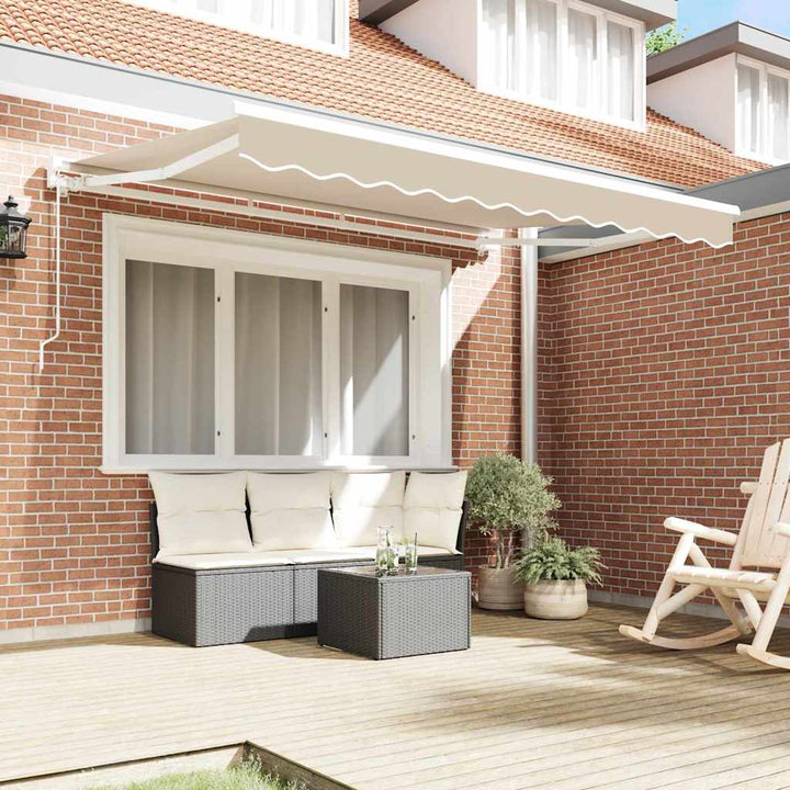 Markiseramme Beige 350 x 200 cm Polyester med PU belægning