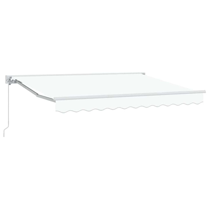 Markiseramme Hvid 350 x 200 cm Polyester med PU belægning