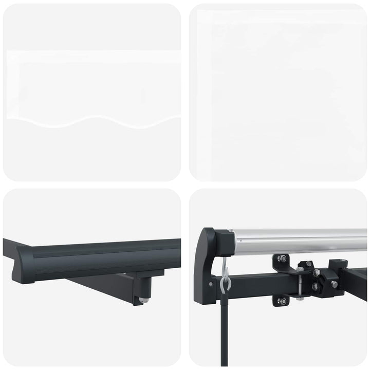 Utrækkelig Markise Hvid 350 x 200 cm Stof