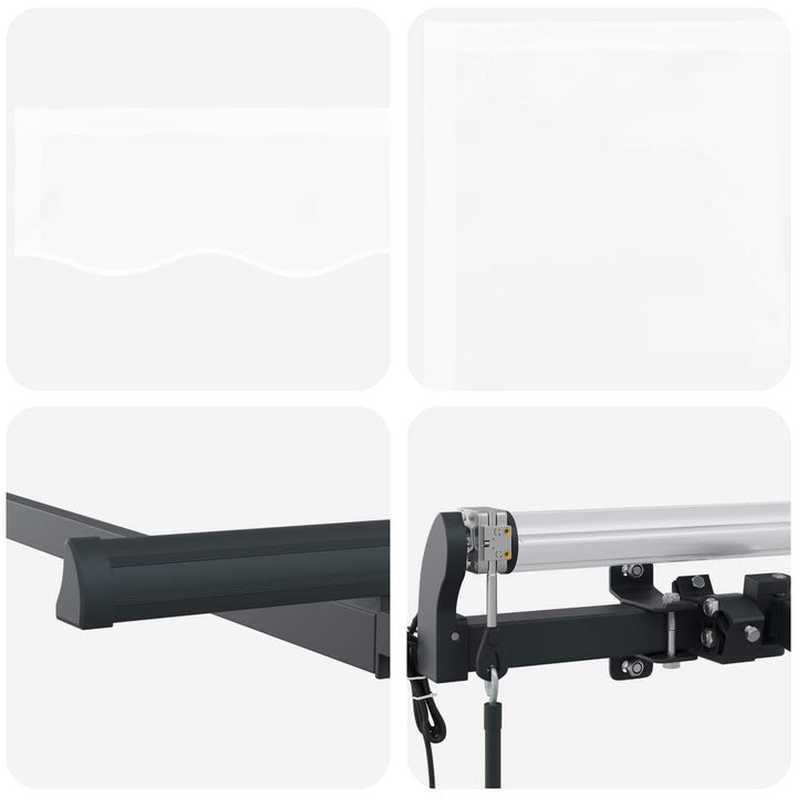 Utrækkelig Markise Hvid 350 x 200 cm Stof