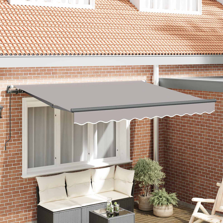 Utrækkelig Markise Lysegrå 350 x 200 cm Stof