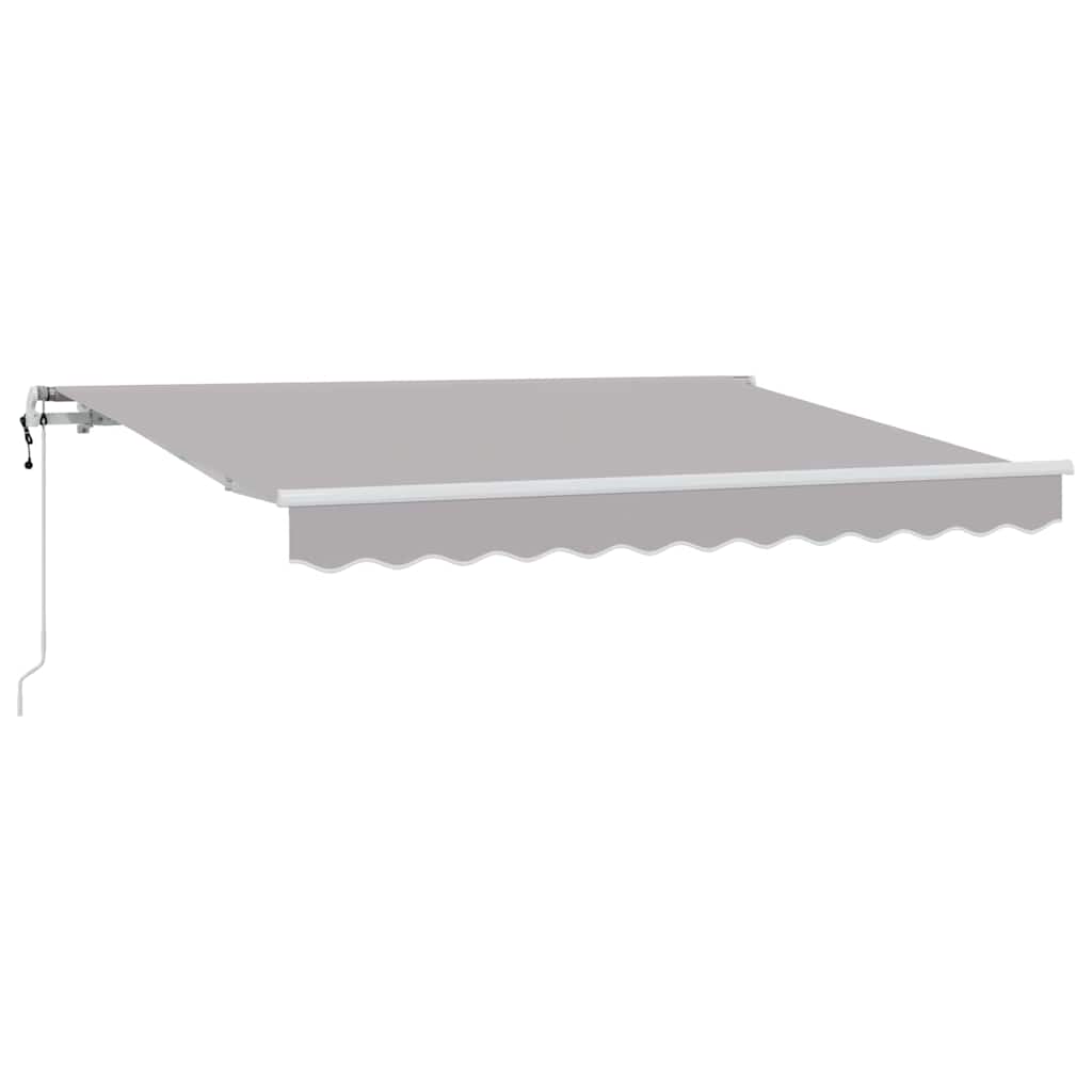 Utrækkelig Markise Lysegrå 350 x 200 cm Stof