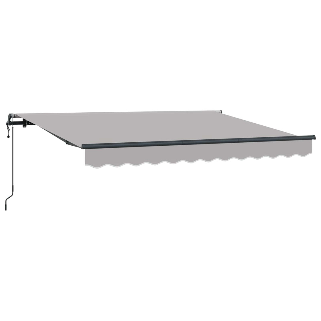 Utrækkelig Markise Lysegrå 350 x 200 cm Stof