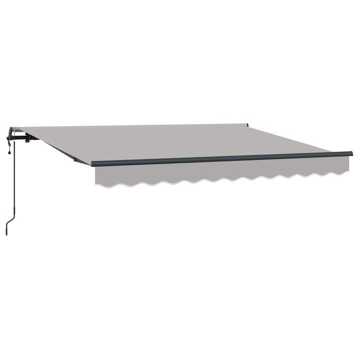 Utrækkelig Markise Lysegrå 350 x 200 cm Stof